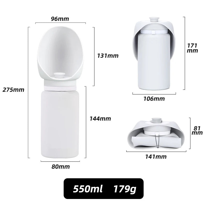 Pawmaro™ Foldable Dog Water Bottle – Leak-Proof Portable Pet Hydration Bottle